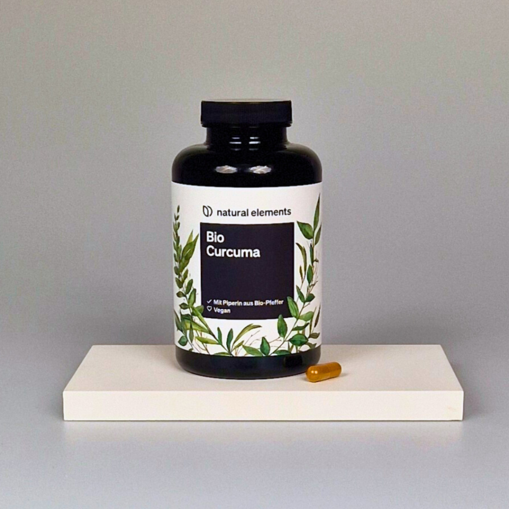 Bio-Kurkuma Kapseln im Test 2025 2 Verpackung Natural Elements Front mit Kapsel