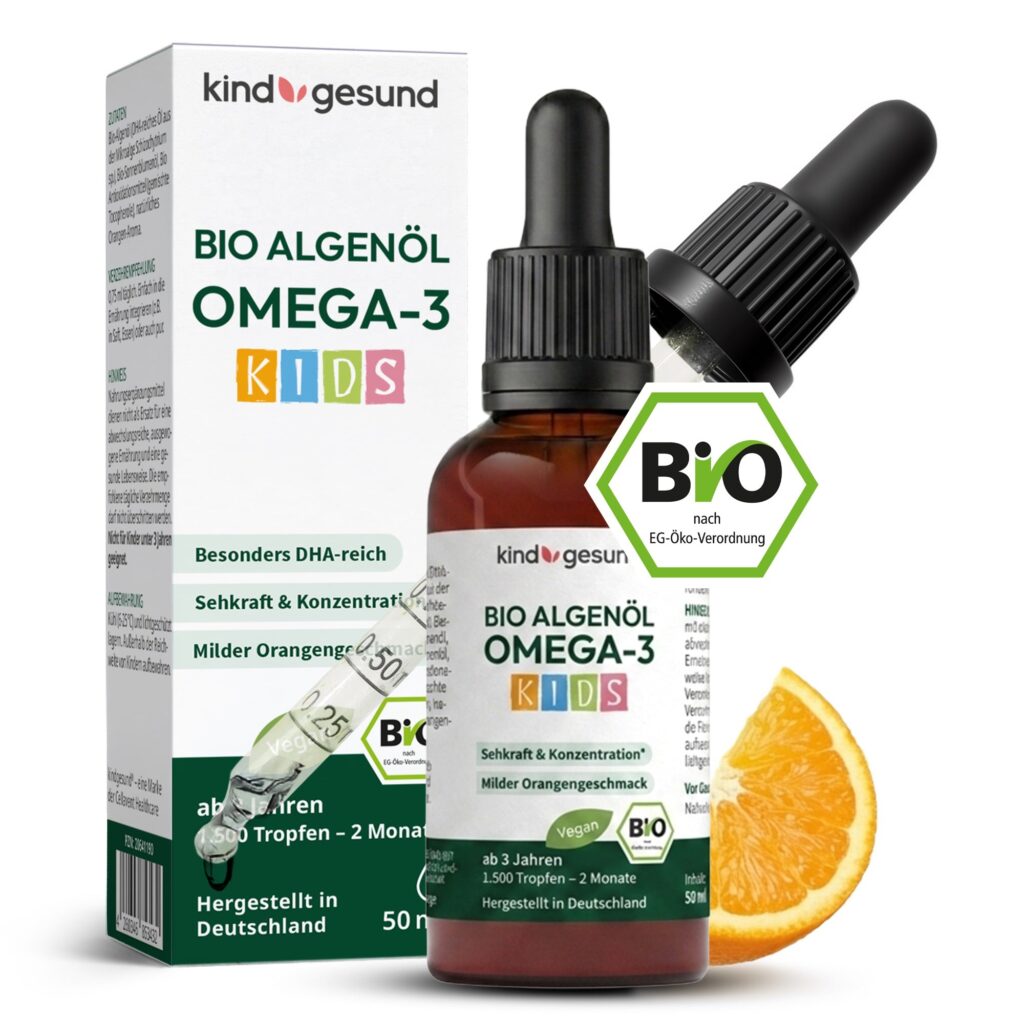 kindgesund Bio-Algenöl Omega-3 Tropfen für Kinder